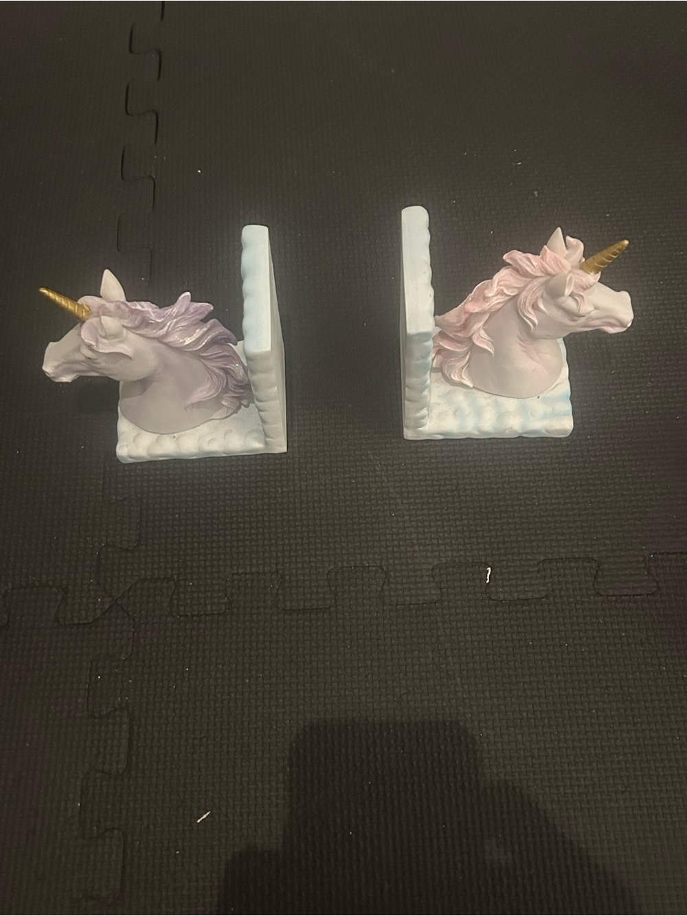 Unbranded Pink Unicorn Bookends - Pair -Ceramic - new